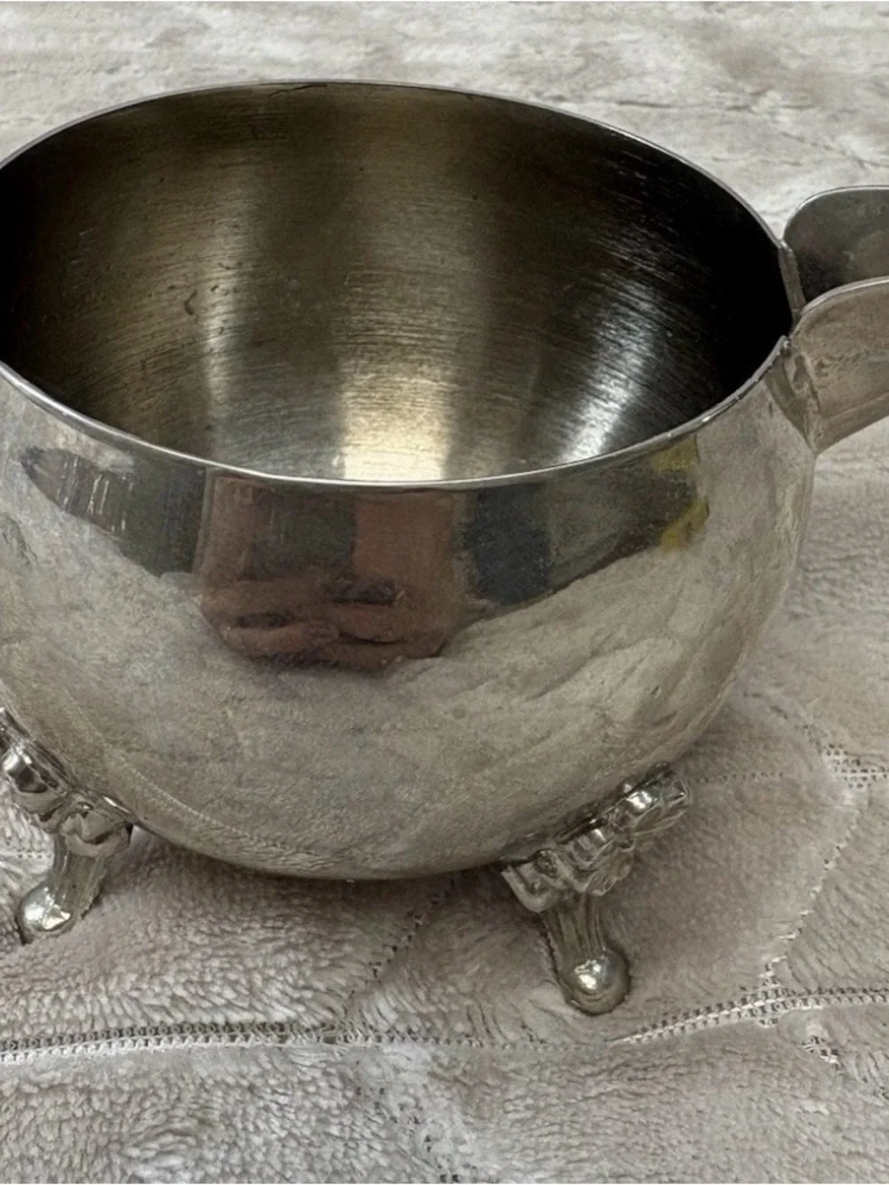 Silver-Tone Footed Serving Bowl - Classic Home Dining